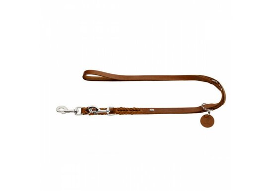 Hunter verstelbare riem Solid Education cognac soft vol rundleer