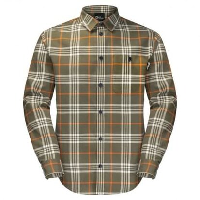 Jack Wolfskin Cabin View Shirt M Dusty Olive Checks