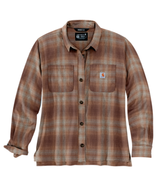 Carhartt Midweight Flannel L/S Plaid Q39-stucco