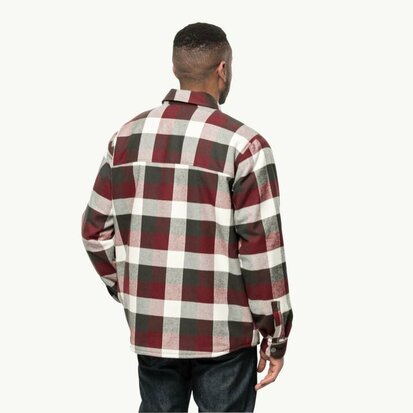 Jack Wolfskin Felsenweg Ins shirt M Cordovan red Checks