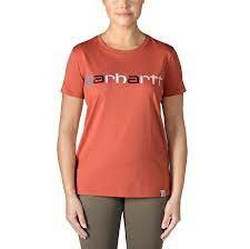 Carhartt Relaxed fit logo tshirt terracotta