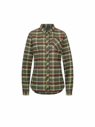 Blaser damesblouse Charlotte olive/red checked