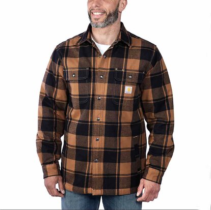 Carhartt Relaxed fit heavyweight flannel sherpa-lined shirt