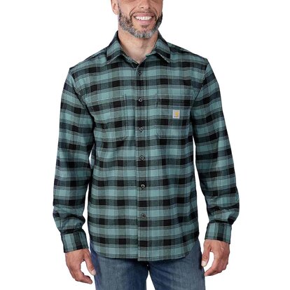 CARHARTT RUGGED FLEX™ RELAXED FIT MIDWEIGHT FLANNEL LONG-SLEEVE PLAID SHIRT