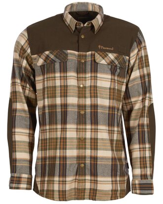 Pinewood Furudal Pro Tracker Wool Shirt Beige/Suede Brown