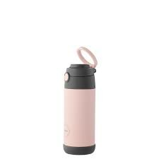 Drinking bottle kids straw- soft rose 350ml