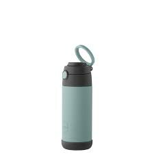 Drinking bottle kids straw- Mint green 350ml