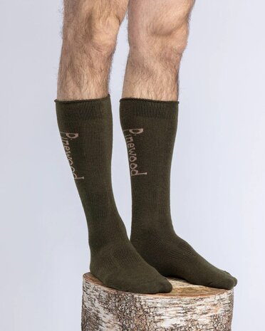 Pinewood Hunters Long Socks Green/DGreen