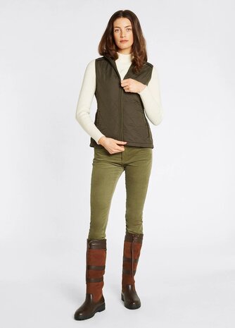 Dubarry Heywood Quilt Bodywarmer - Olive