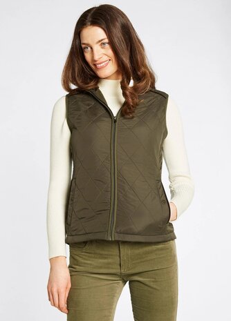 Dubarry Heywood Quilt Bodywarmer - Olive