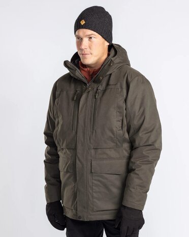 Pinewood Padded Winter Parka Dark Green